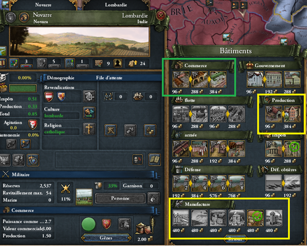 types bâtiments sur province impactant commerce dans EU4